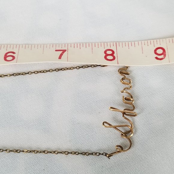 Vintage Sharon Name Wire Necklace on 16" Cable Chain - Picture 5 of 13